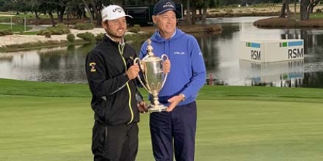 Da sinistra, Adam Svensson e Davis Love III (credit PGA Tour)