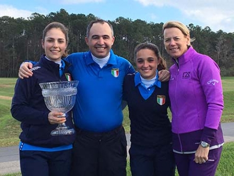 Da sinistra: Benedetta Moresco, Stefano Sardi, Carolina Melgrati e Annika Sorenstam