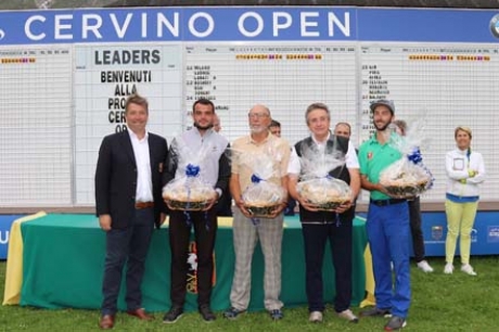 La squadra vincitrice della Pro Am Cervino Open (Foto Bellicini)